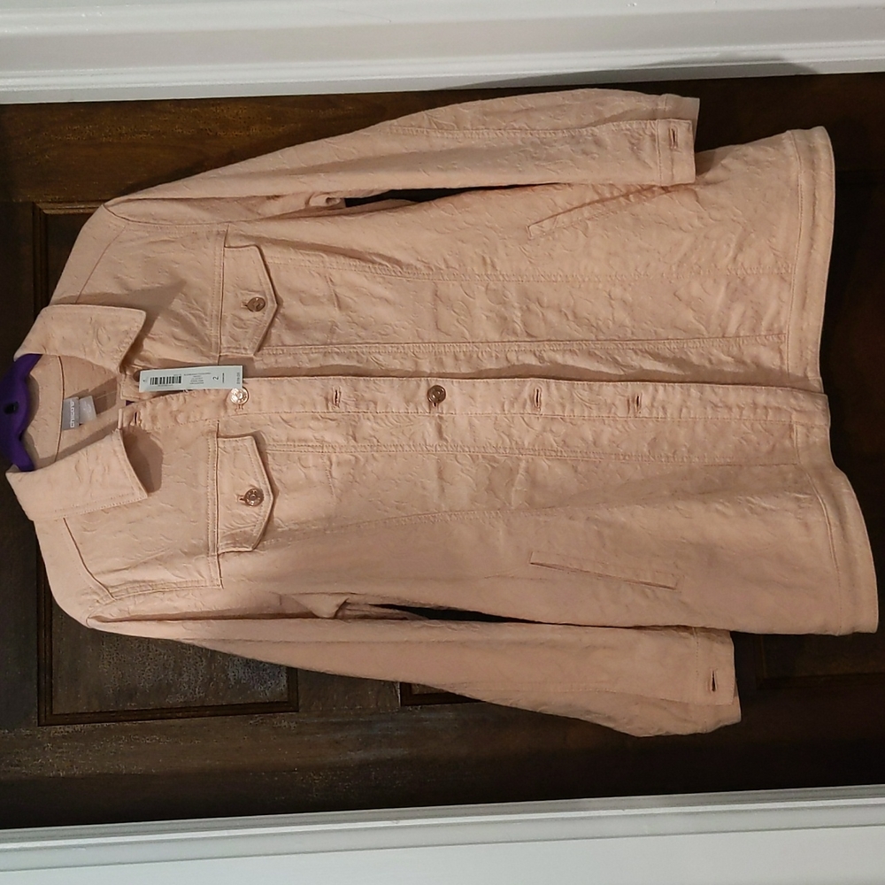 Chico's Elongated Jacquard Jacket